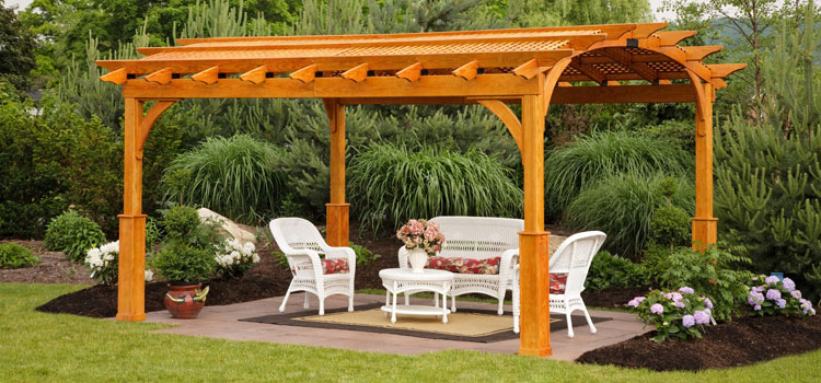 Cedar Wood Pergola Installation in Hawthorne, CA