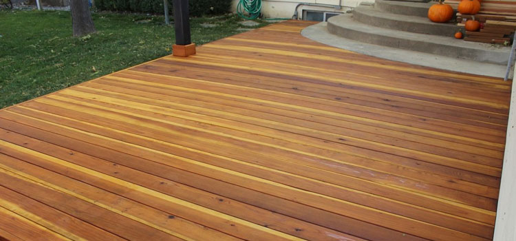 Smooth Redwood Decking in Hawthorne, CA